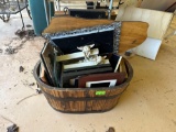picture frame and wooden box