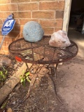 outdoor table and rocks