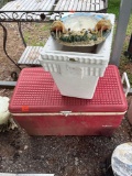 clock and coolers