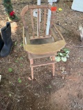 wooden high chair