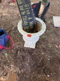 flower pot and hanger sign