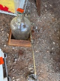 glass bottle and rack