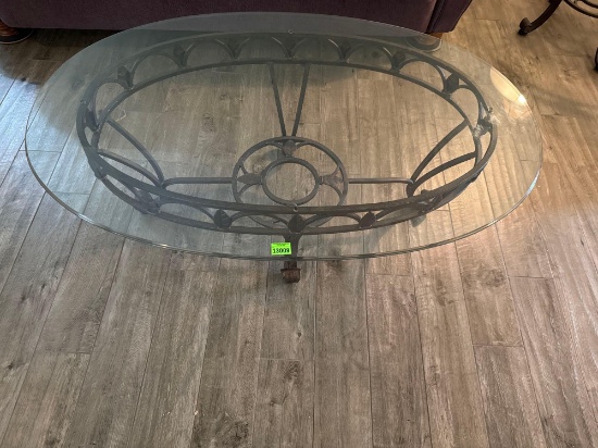 Glass top coffee table with two glass top end tables, Bring Help to move, Items on table are not