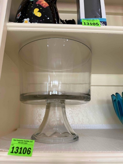 Glass fruit bowl