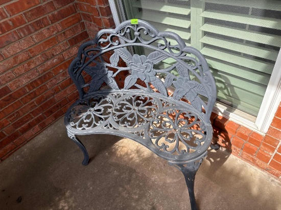 outdoor metal bench