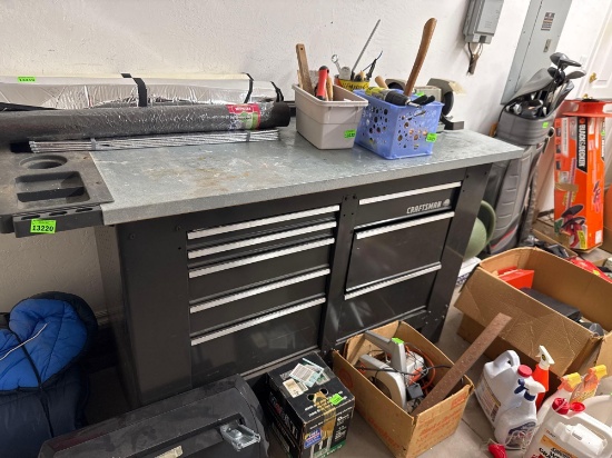 Craftsman workbench, 27 x 61 x 37 inches, items on bench are not included, bring help to move