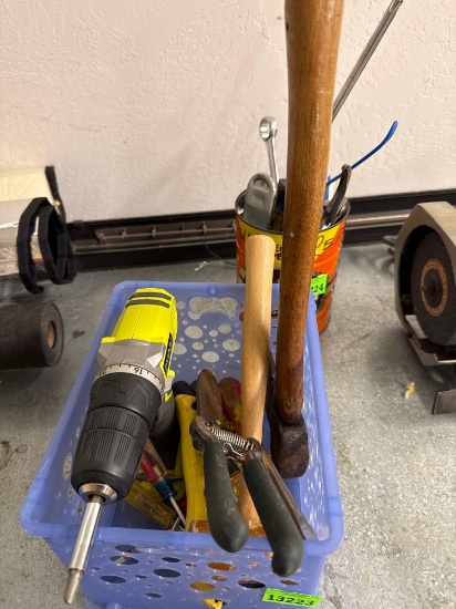 Tools, screw drill and hammer