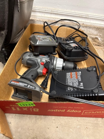 Drill and chargers