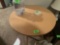 Small round wood table