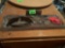 Scissors glasses and wood holder
