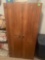 Wood storage cabinet
