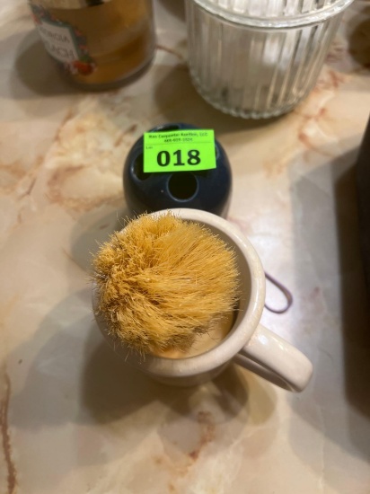 Vintage shaving brush and cup