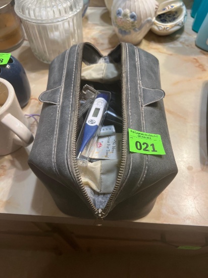 Homemade leather bag first aid kit