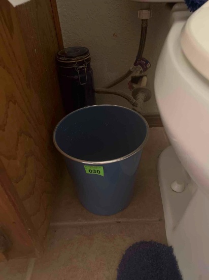 Waste paper basket and toilet brush