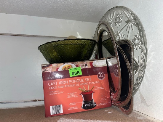 Fondue set and seving plate