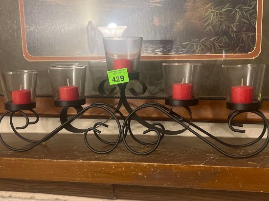 tea light candles and holder
