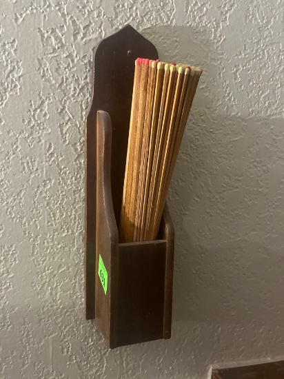 Wood match holder