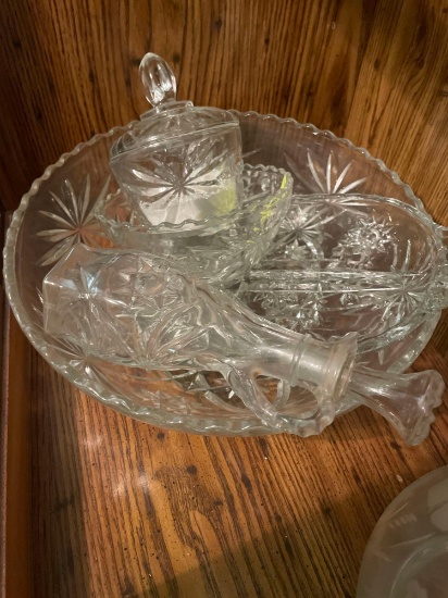 Crystal serving dishes