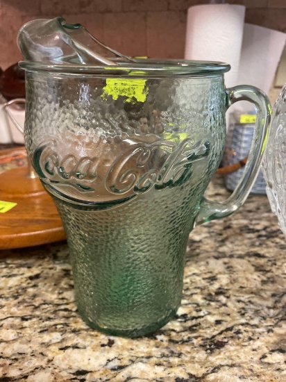 Coca Cola glass pitcher