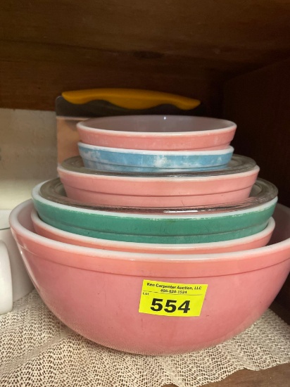 Colored mixing bowls
