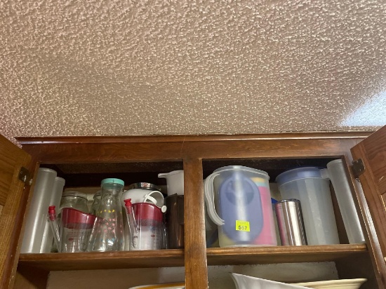 Various pitchers and bottles
