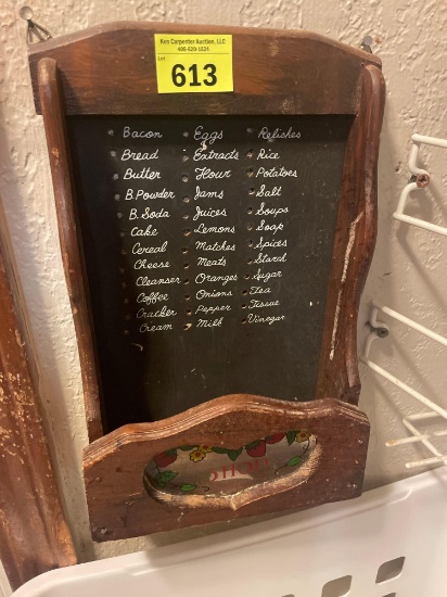 Kitchen chalkboard