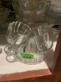 Glass orange juicer with glasses