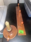 Candle and coat hanger