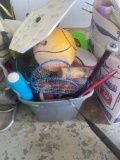 Bats, balls, and other outdoor toys
