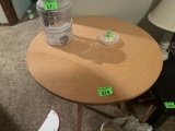 Small round wood table