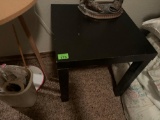 Square corner wood side table