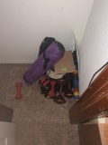 Yoga mat and hand weights and more