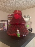 Glass Christmas tree candy dish