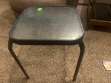 Glass and metal outdoor table small