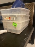 Plastic totes and hair dryer