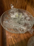 Crystal serving dishes