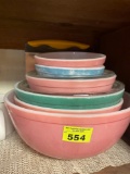 Colored mixing bowls