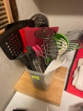 Kitchen gadgets and cutting board
