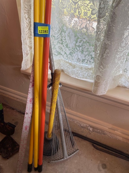Rake Ruler Adjustable rake, plunger, ruler, and handles | Estate & Personal ...