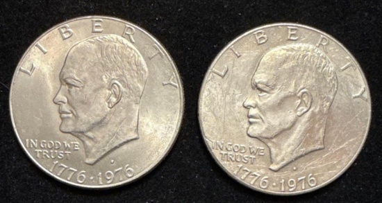 Lot of 2 - 1976 Bicentennial Ike Dollars