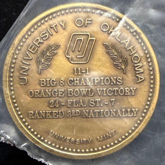 1979 OU University of Oklahoma Sooner Football Token