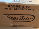 Sterilite 4 piece Storage Box- 90 QT. Clear White