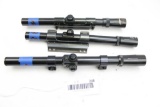 Three .22 rifle scopes