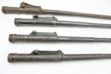 Four rifle barrels