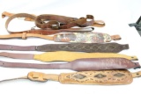 Eight leather slings