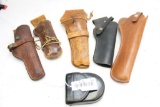 5 leather holsters & cuff case