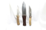 3 handmade knives