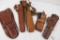 5 brown leather holsters