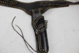 Gun belt with holster & exotic skin belts