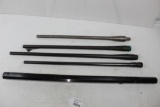 Five rifle barrels